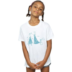 Disney - T-shirt FROZEN - Fille (Blanc)