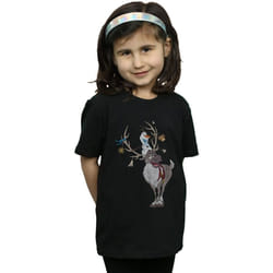 Disney - T-shirt FROZEN - Fille (Noir)