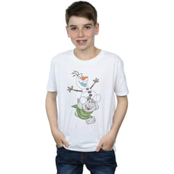 Disney - T-shirt FROZEN - Garçon (Blanc)
