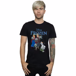 Disney - T-shirt FROZEN HAPPY TROLLS - Homme (Noir)