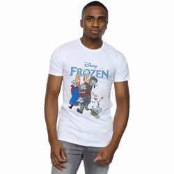 Disney - T-shirt FROZEN HAPPY TROLLS - Homme (Blanc)