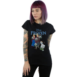 Disney - T-shirt FROZEN HAPPY TROLLS - Femme (Noir)