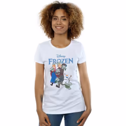 Disney - T-shirt FROZEN HAPPY TROLLS - Femme (Blanc)