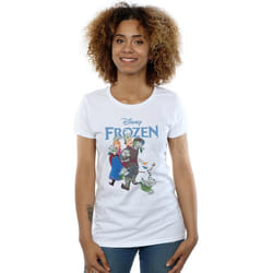 Disney - T-shirt FROZEN HAPPY TROLLS - Femme (Blanc)