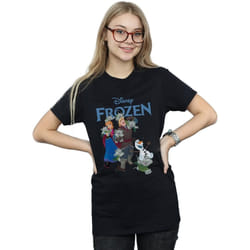 Disney - T-shirt FROZEN HAPPY TROLLS - Femme (Noir)