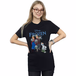 Disney - T-shirt FROZEN HAPPY TROLLS - Femme (Noir)