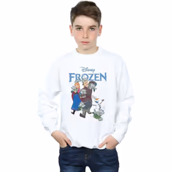 Disney - Sweat FROZEN HAPPY TROLLS - Garçon (Blanc)