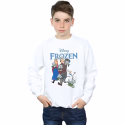Disney - Sweat FROZEN HAPPY TROLLS - Garçon (Blanc)