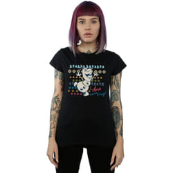 Disney - T-shirt FROZEN WARM HUGS - Femme (Noir)