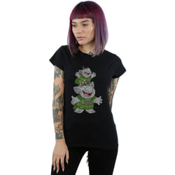 Disney - T-shirt FROZEN HANDSTACKING TROLLS - Femme (Noir)