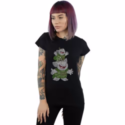 Disney - T-shirt FROZEN HANDSTACKING TROLLS - Femme (Noir)