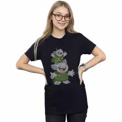 Disney - T-shirt FROZEN HANDSTACKING TROLLS - Femme (Noir)