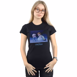 Disney - T-shirt FROZEN BUILD A SNOWMAN - Femme (Noir)