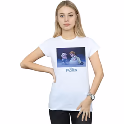 Disney - T-shirt FROZEN BUILD A SNOWMAN - Femme (Blanc)