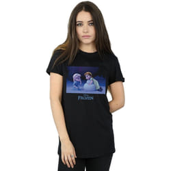 Disney - T-shirt FROZEN BUILD A SNOWMAN - Femme (Noir)