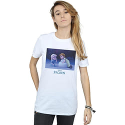 Disney - T-shirt FROZEN BUILD A SNOWMAN - Femme (Blanc)