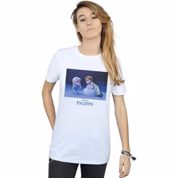 Disney - T-shirt FROZEN BUILD A SNOWMAN - Femme (Blanc)