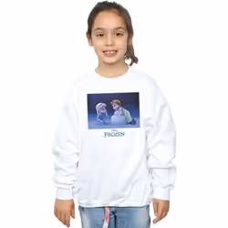 Disney - Sweat FROZEN BUILD A SNOWMAN - Fille (Blanc)