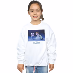 Disney - Sweat FROZEN BUILD A SNOWMAN - Fille (Blanc)