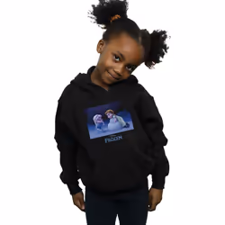 Disney - Sweat à capuche FROZEN BUILD A SNOWMAN - Fille (Noir)