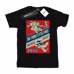 Disney - T-shirt AND THE BIG BAD WOLF - Homme (Noir)