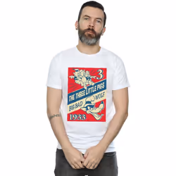 Disney - T-shirt AND THE BIG BAD WOLF - Homme (Blanc)