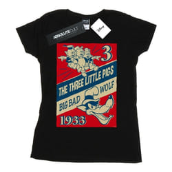 Disney - T-shirt AND THE BIG BAD WOLF - Femme (Noir)