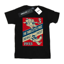 Disney - T-shirt AND THE BIG BAD WOLF - Femme (Noir)