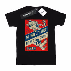 Disney - T-shirt AND THE BIG BAD WOLF - Femme (Noir)