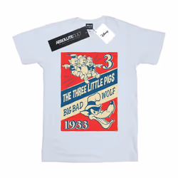 Disney - T-shirt AND THE BIG BAD WOLF - Femme (Blanc)