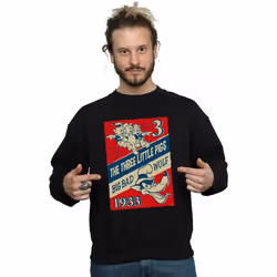 Disney - Sweat AND THE BIG BAD WOLF - Homme (Noir)