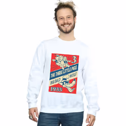Disney - Sweat AND THE BIG BAD WOLF - Homme (Blanc)