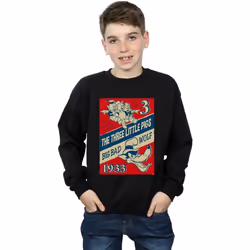 Disney - Sweat AND THE BIG BAD WOLF - Garçon (Noir)