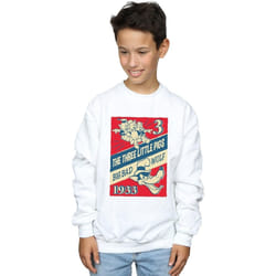 Disney - Sweat AND THE BIG BAD WOLF - Garçon (Blanc)