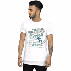 Disney - T-shirt WHO'S AFRAID OF THE BIG BAD WOLF - Homme (Blanc)