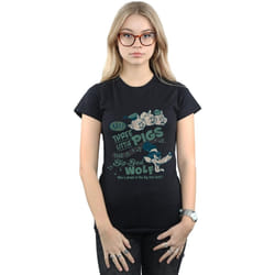 Disney - T-shirt WHO'S AFRAID OF THE BIG BAD WOLF - Femme (Noir)