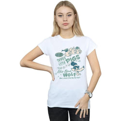 Disney - T-shirt WHO'S AFRAID OF THE BIG BAD WOLF - Femme (Blanc)