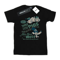 Disney - T-shirt WHO'S AFRAID OF THE BIG BAD WOLF - Femme (Noir)