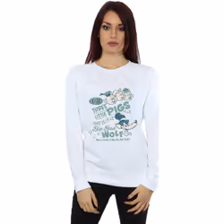 Disney - Sweat WHO'S AFRAID OF THE BIG BAD WOLF - Femme (Blanc)