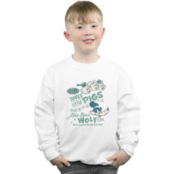Disney - Sweat WHO'S AFRAID OF THE BIG BAD WOLF - Garçon (Blanc)