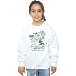 Disney - Sweat WHO'S AFRAID OF THE BIG BAD WOLF - Fille (Blanc)