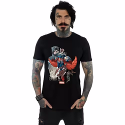 Marvel - T-shirt FALCON EVOLUTION - Homme (Noir)