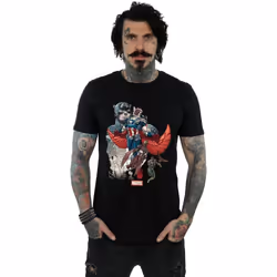 Marvel - T-shirt FALCON EVOLUTION - Homme (Noir)