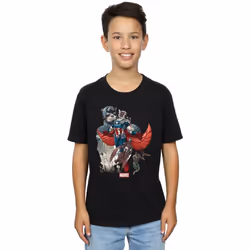 Marvel - T-shirt FALCON EVOLUTION - Garçon (Noir)
