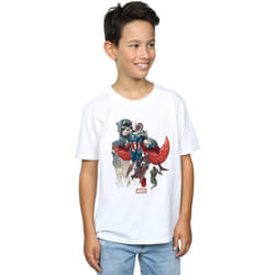 Marvel - T-shirt FALCON EVOLUTION - Garçon (Blanc)