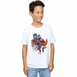 Marvel - T-shirt FALCON EVOLUTION - Garçon (Blanc)