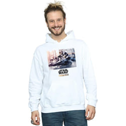 Star Wars - Sweat à capuche THE MANDALORIAN - Homme (Blanc)