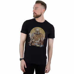 Star Wars - T-shirt THE MANDALORIAN - Homme (Noir)