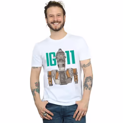 Star Wars - T-shirt THE MANDALORIAN BOUNTY HUNTER - Homme (Blanc)