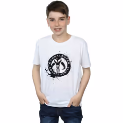 Star Wars - T-shirt THE MANDALORIAN BOUNTY HUNTER - Garçon (Blanc)